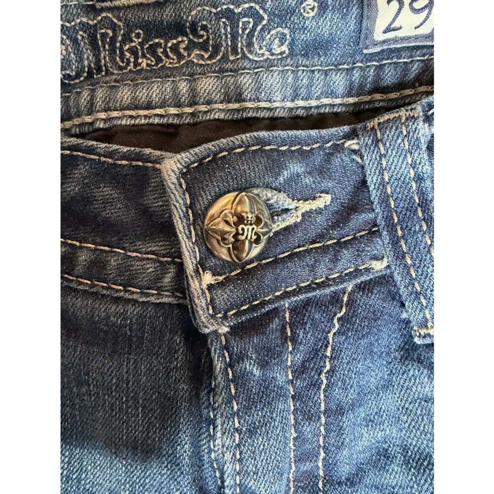 Vintage Y2k Miss Me Rhinestones Skinny Denim Jeans Size 29 - Picture 8 of 9